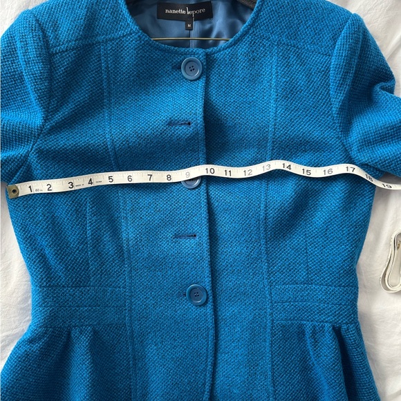 NWT Nanette Lepore Peplum Blue Blazer - Picture 6 of 7